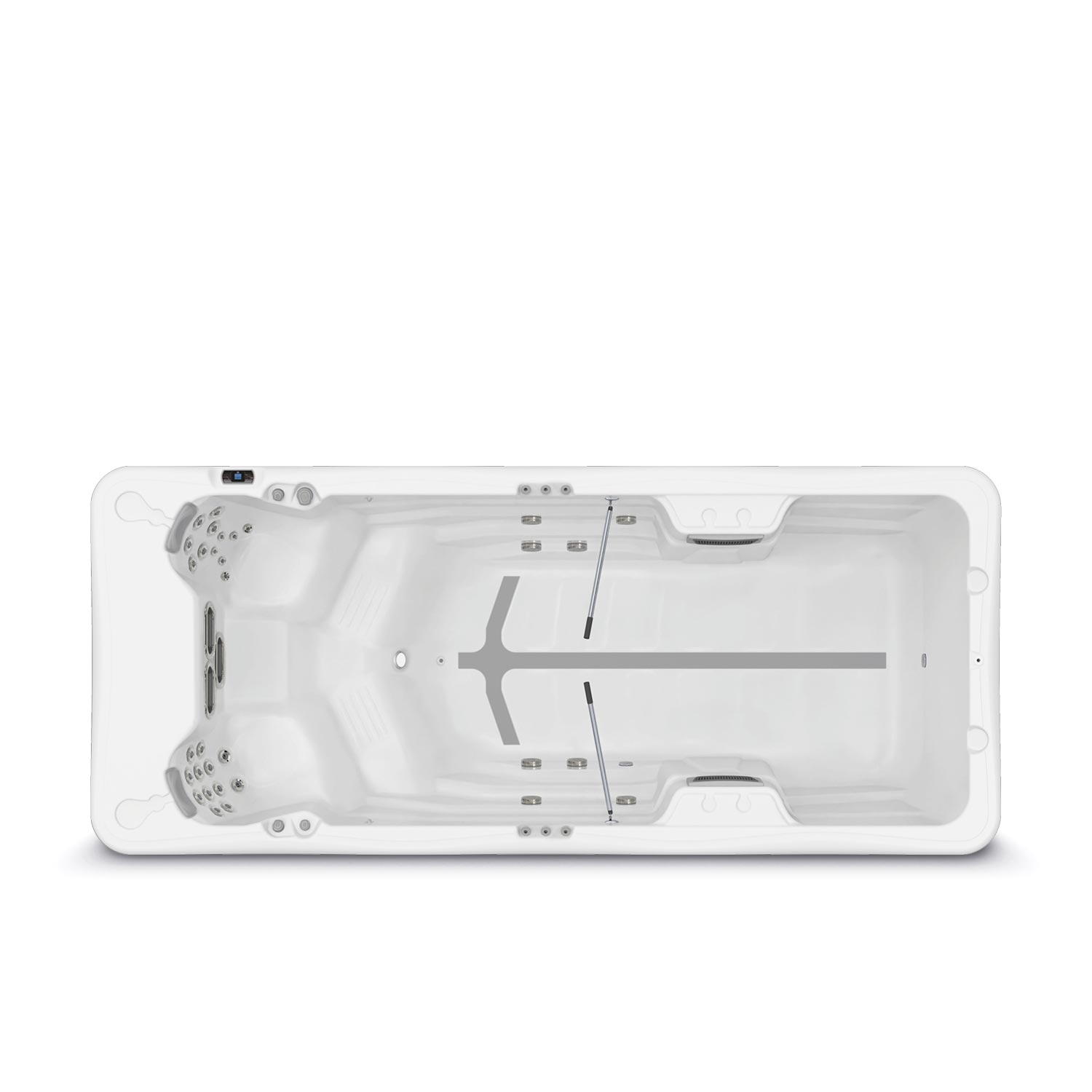 WELLIS StreamLife Swim spa Amazonas Riverjet up view 1500